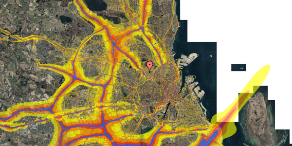 Trafikstøjkort på Gråspurvevej 33, st. , 2400 København NV