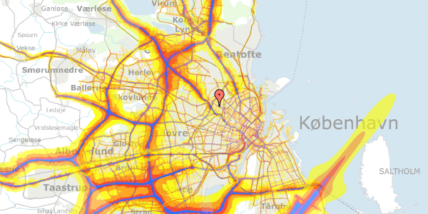 Trafikstøjkort på Gråspurvevej 67, 1. 1, 2400 København NV