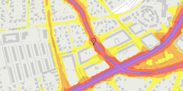 Trafikstøjkort på Torbenfeldtvej 21, 3. , 2700 Brønshøj