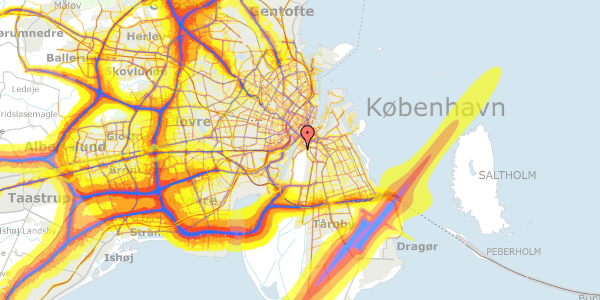 Trafikstøjkort på Kigkurren 8L, st. th, 2300 København S