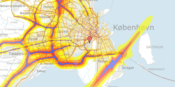 Trafikstøjkort på Flydedokken 4, 2. 3, 2450 København SV