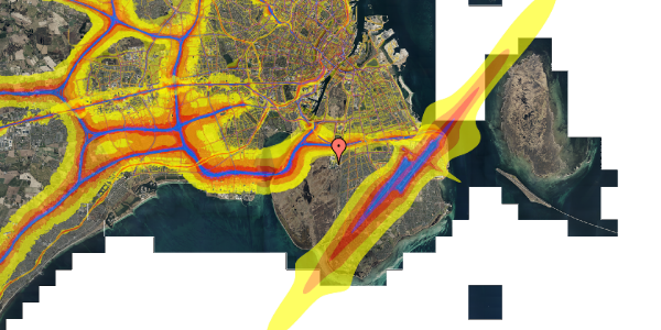 Trafikstøjkort på Else Alfelts Vej 104, 1. tv, 2300 København S