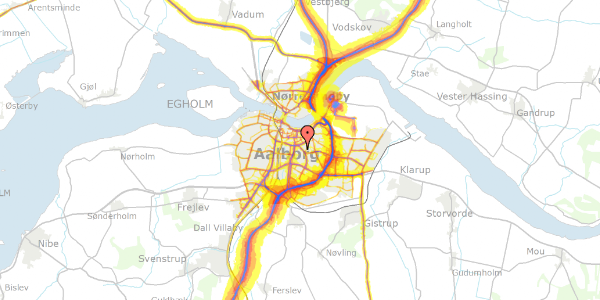 Trafikstøjkort på Ditlev Bergs Vej 31, 1. 5, 9000 Aalborg