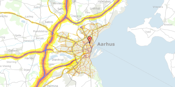 Trafikstøjkort på Karl Verners Vej 6, st. 558, 8000 Aarhus C