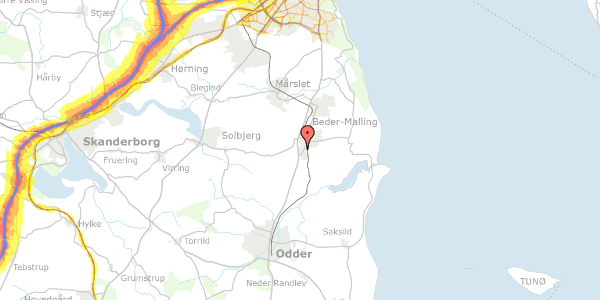 Trafikstøjkort på Balskærvej 67, 8340 Malling