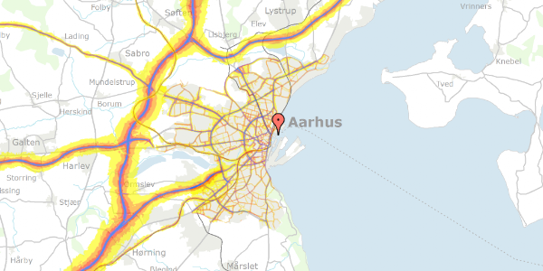 Trafikstøjkort på Inge Lehmanns Gade 10, 2. , 8000 Aarhus C