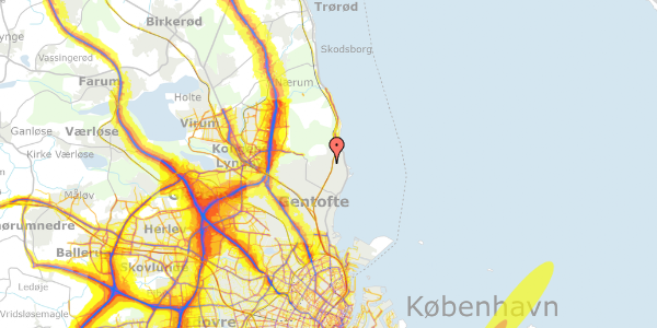 Trafikstøjkort på Ordrup Vænge 1, 1. b16, 2920 Charlottenlund