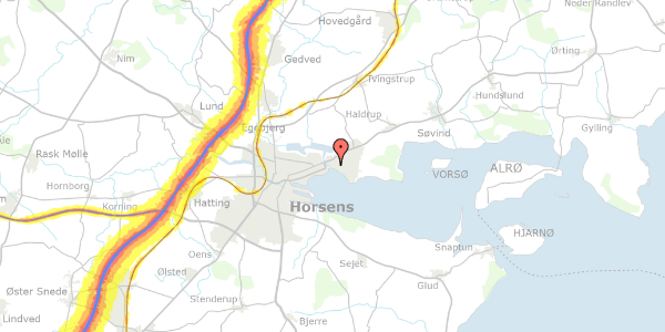 Trafikstøjkort på Tunet 13, 8700 Horsens