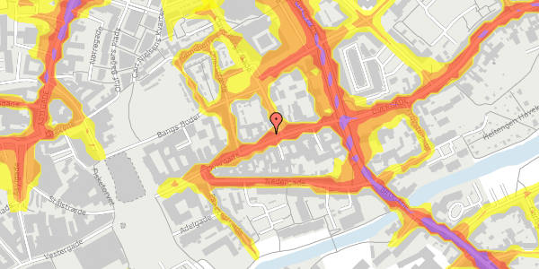 Trafikstøjkort på Overgade 36, 5000 Odense C