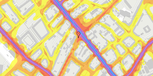 Trafikstøjkort på Tingvej 6A, 4. tv, 2300 København S