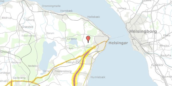 Trafikstøjkort på Karlsgårdsvej 16D, . 5, 3000 Helsingør