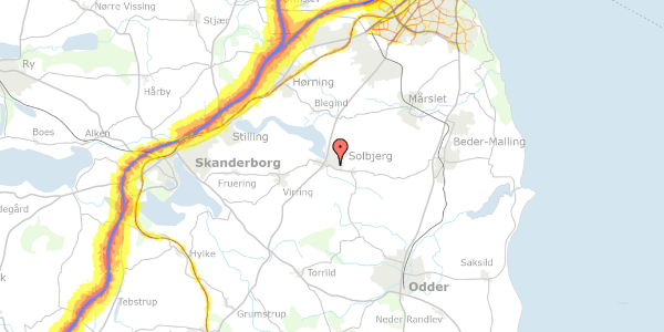 Trafikstøjkort på Østergårdsvej 264F, 8355 Solbjerg