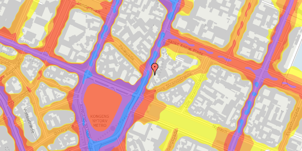 Trafikstøjkort på Bredgade 6, 3. , 1260 København K