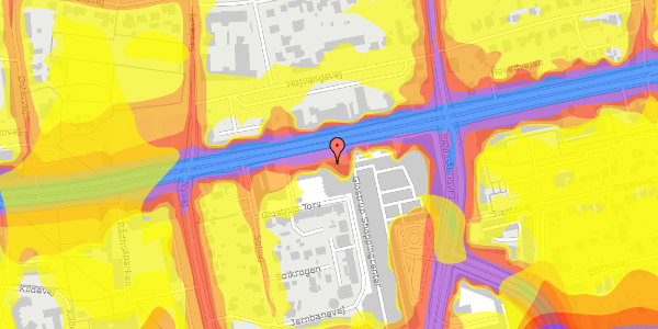 Trafikstøjkort på Glostrup Shoppingcenter 28, st. , 2600 Glostrup