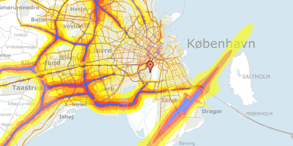 Trafikstøjkort på Cylindervej 29, 3. th, 2450 København SV