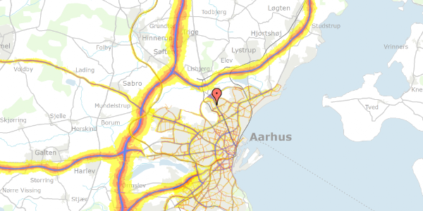 Trafikstøjkort på Tueager 1, 2. , 8200 Aarhus N