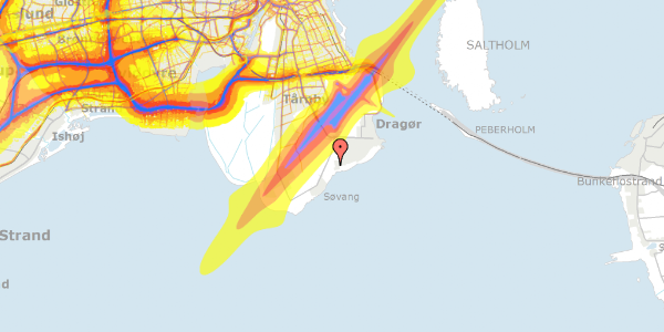 Trafikstøjkort på Bachersmindevej 11, . h001, 2791 Dragør