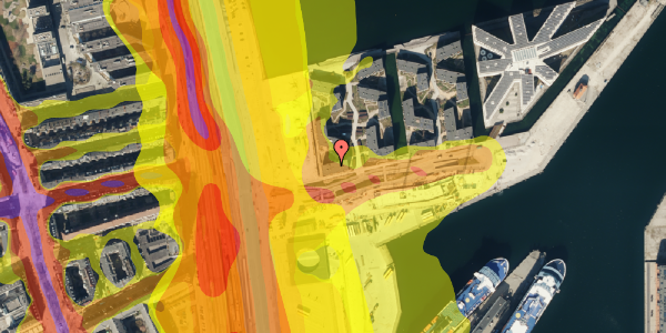 Trafikstøjkort på Marmorvej 7F, 3. th, 2100 København Ø