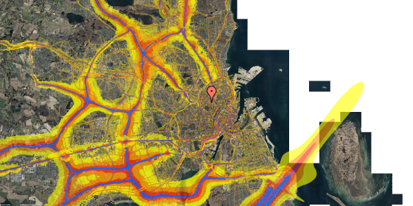 Trafikstøjkort på Jagtvej 85A, kl. 3, 2200 København N