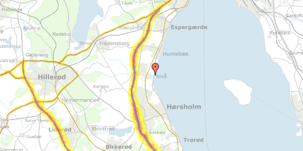 Trafikstøjkort på Stejlepladsvej 19, 2990 Nivå