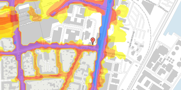 Trafikstøjkort på Frederiks Plads 26, 2. 4, 8000 Aarhus C