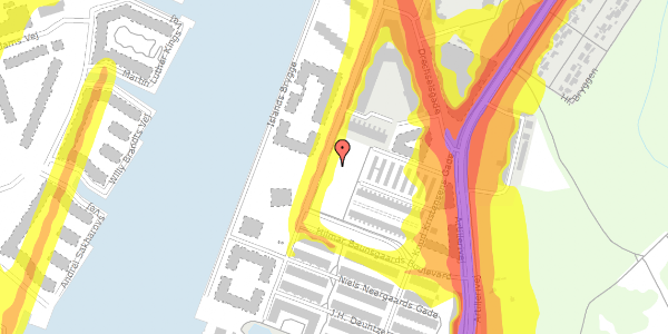 Trafikstøjkort på Islands Brygge 87, 2300 København S