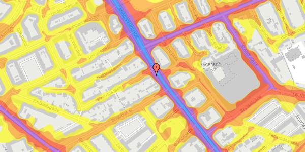 Trafikstøjkort på Amagerbrogade 46, 2300 København S