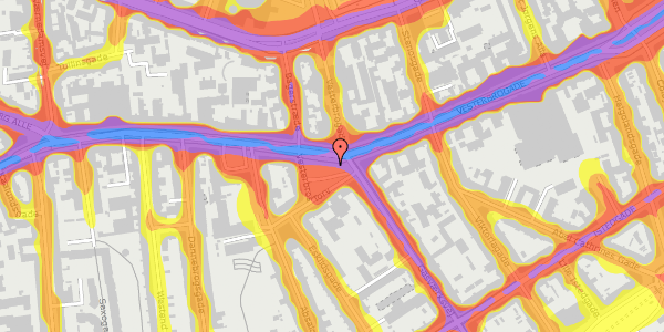 Trafikstøjkort på Vesterbrogade 47F, 1620 København V