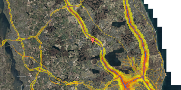 Trafikstøjkort på Adjudantvænget 12, 3520 Farum