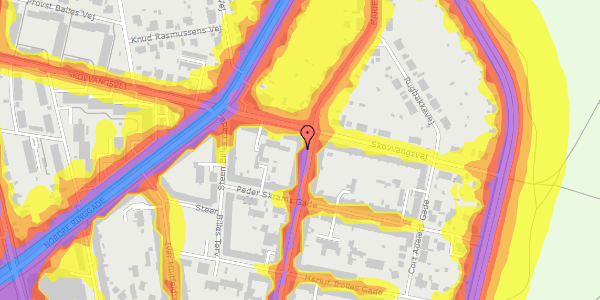 Trafikstøjkort på Tordenskjoldsgade 87, 8200 Aarhus N