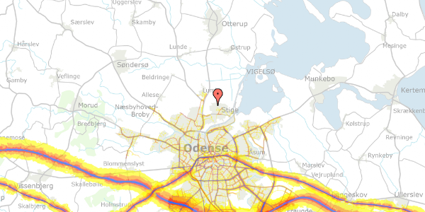 Trafikstøjkort på Grønnegyden 58, 5270 Odense N