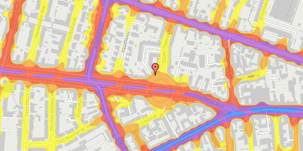 Trafikstøjkort på Frederiksberg Alle 26, st. , 1820 Frederiksberg C