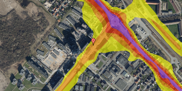 Trafikstøjkort på Lindholm Brygge 19, 2. 3, 9400 Nørresundby