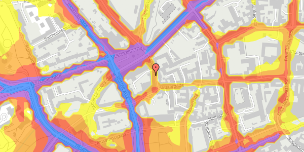 Trafikstøjkort på Vesterport 3, 1. 3, 8000 Aarhus C