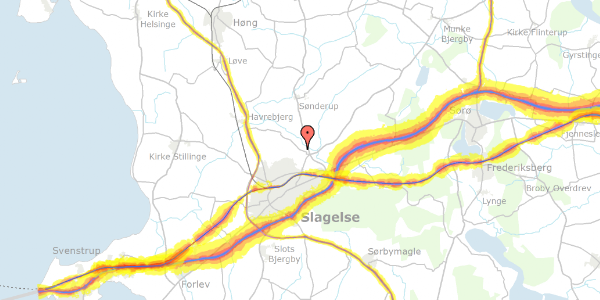 Trafikstøjkort på Slagstrupvej 3, 4200 Slagelse