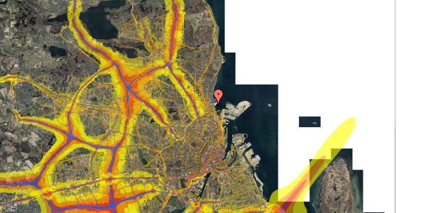 Trafikstøjkort på Scherfigsvej 17, 2. tv, 2100 København Ø