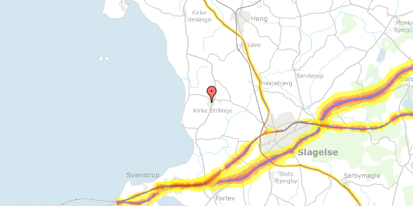 Trafikstøjkort på Havremarken 3, 4200 Slagelse