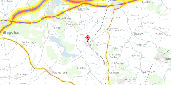 Trafikstøjkort på Mejsevej 32, 4171 Glumsø