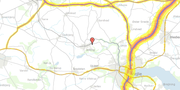 Trafikstøjkort på Haugled 3, 7300 Jelling