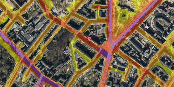 Trafikstøjkort på Guldbergsgade 7B, st. , 2200 København N