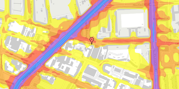 Trafikstøjkort på Birkedommervej 33, st. , 2400 København NV