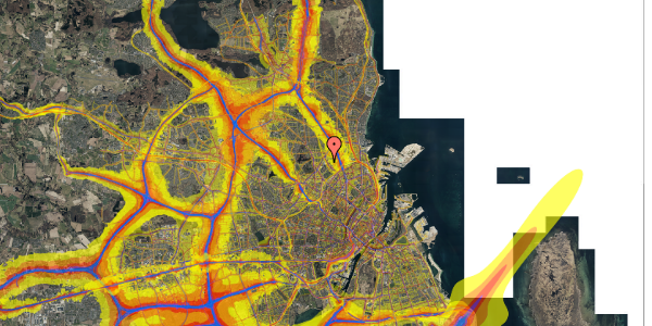 Trafikstøjkort på Tuborgvej 233, 2400 København NV