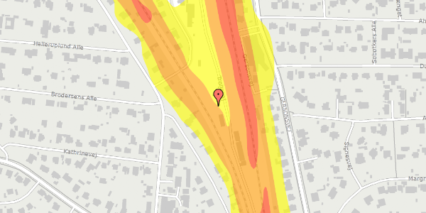 Trafikstøjkort på Troljevej 3, 2900 Hellerup