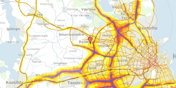 Trafikstøjkort på Lupinvænget 41, 2750 Ballerup