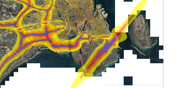 Trafikstøjkort på Richard Mortensens Vej 65, 3. 1, 2300 København S