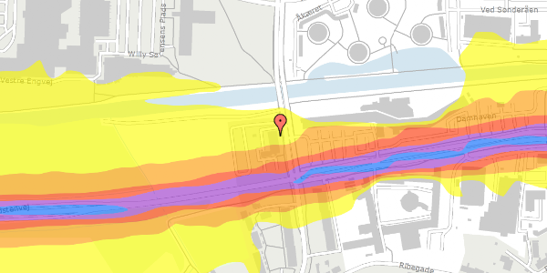 Trafikstøjkort på Boulevarden 76, 3. , 7100 Vejle