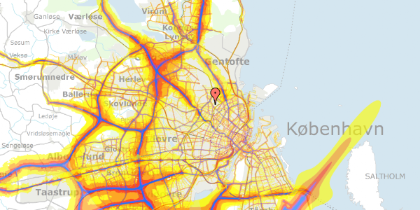 Trafikstøjkort på Bogtrykkervej 19, 2400 København NV