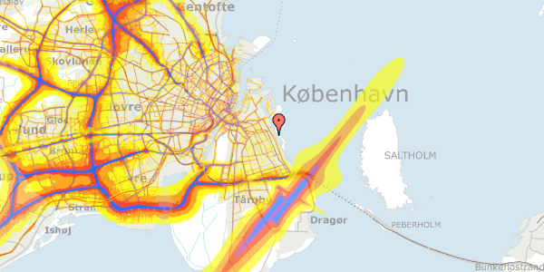 Trafikstøjkort på Amager Strandvej 162C, 7. tv, 2300 København S