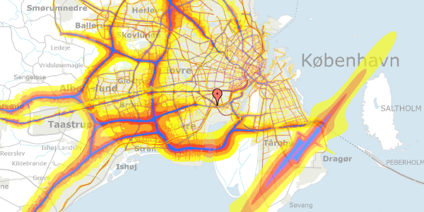 Trafikstøjkort på Poppelstykket 6, 3. 323, 2450 København SV