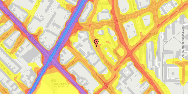 Trafikstøjkort på Stevnsgade 17, 2200 København N